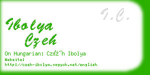 ibolya czeh business card